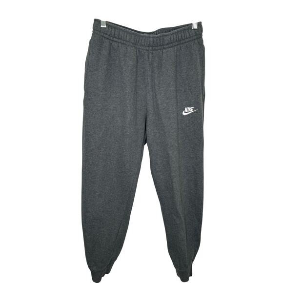 Nike Boys Gray Jogger Athletic Regular Fit Gym Draw String Fleece Sweatpants SM - Picture 1 of 8